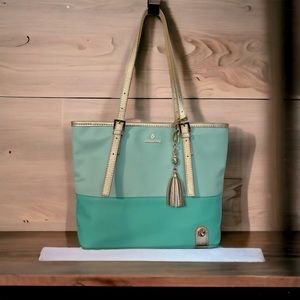 Spartina 449 Flamingo Teal Medium Tote Bag Purse